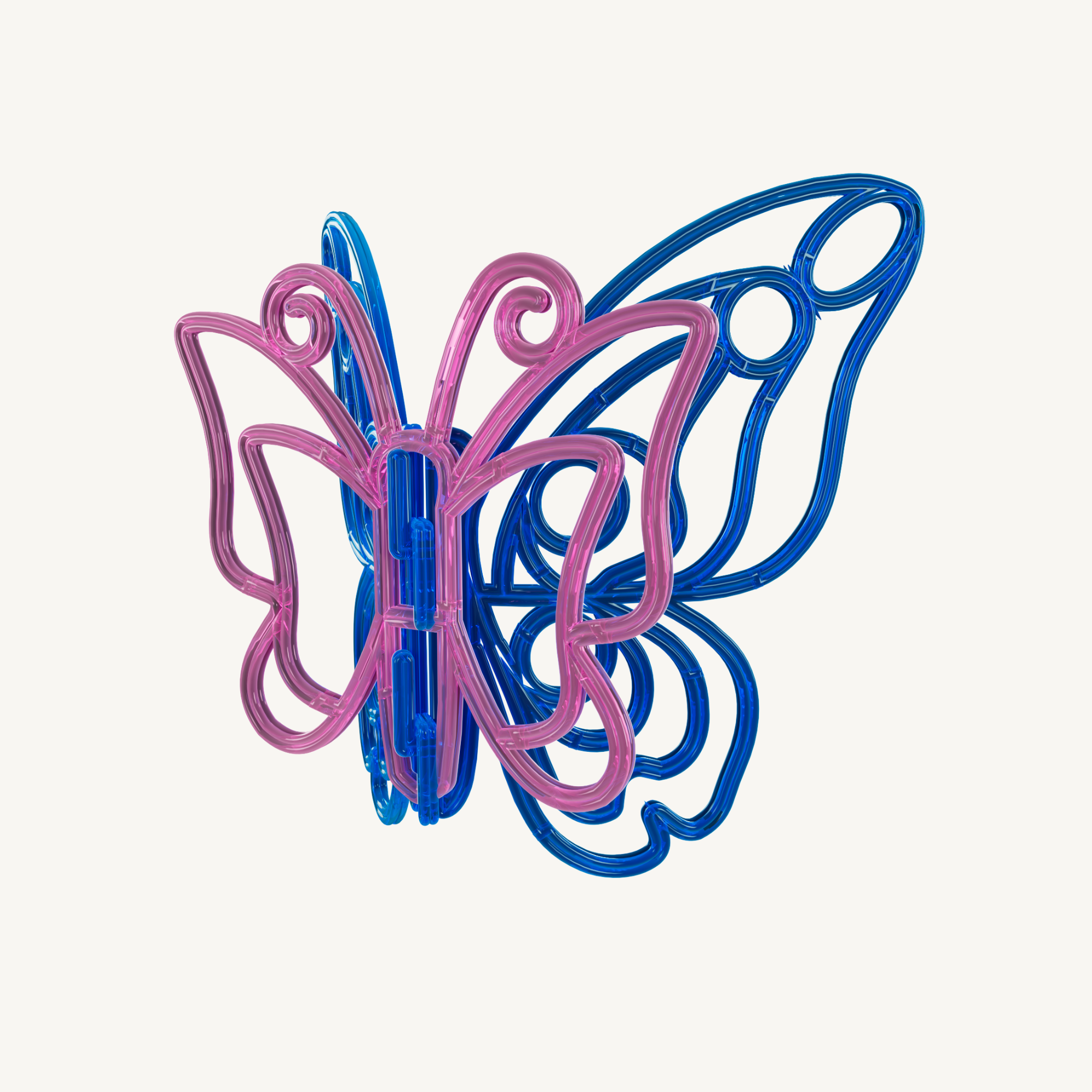 Décor suspension 3D Papillon pop H0,51 x L0,62 x P0,24m